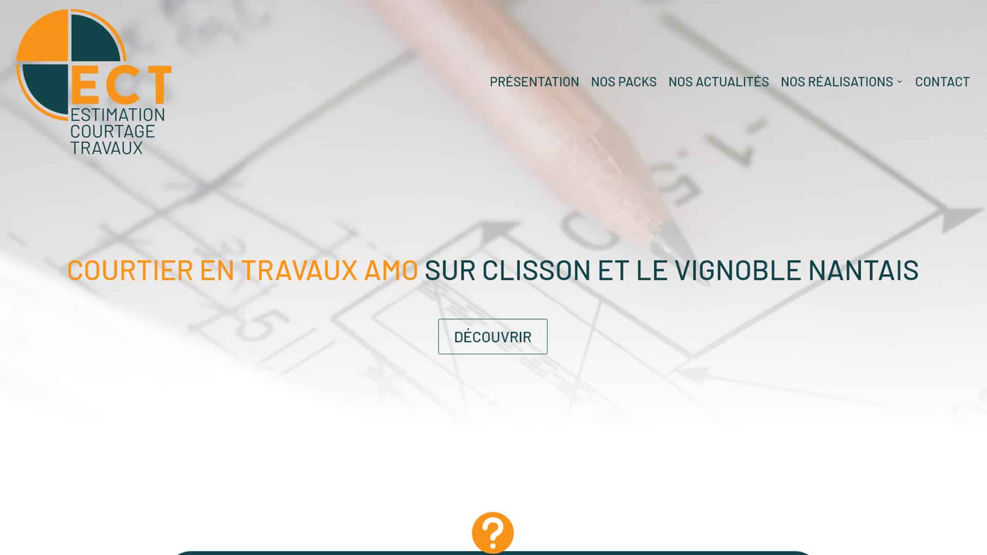 réalisation site internet vitrine courtiers en travaux Loire Atlantique