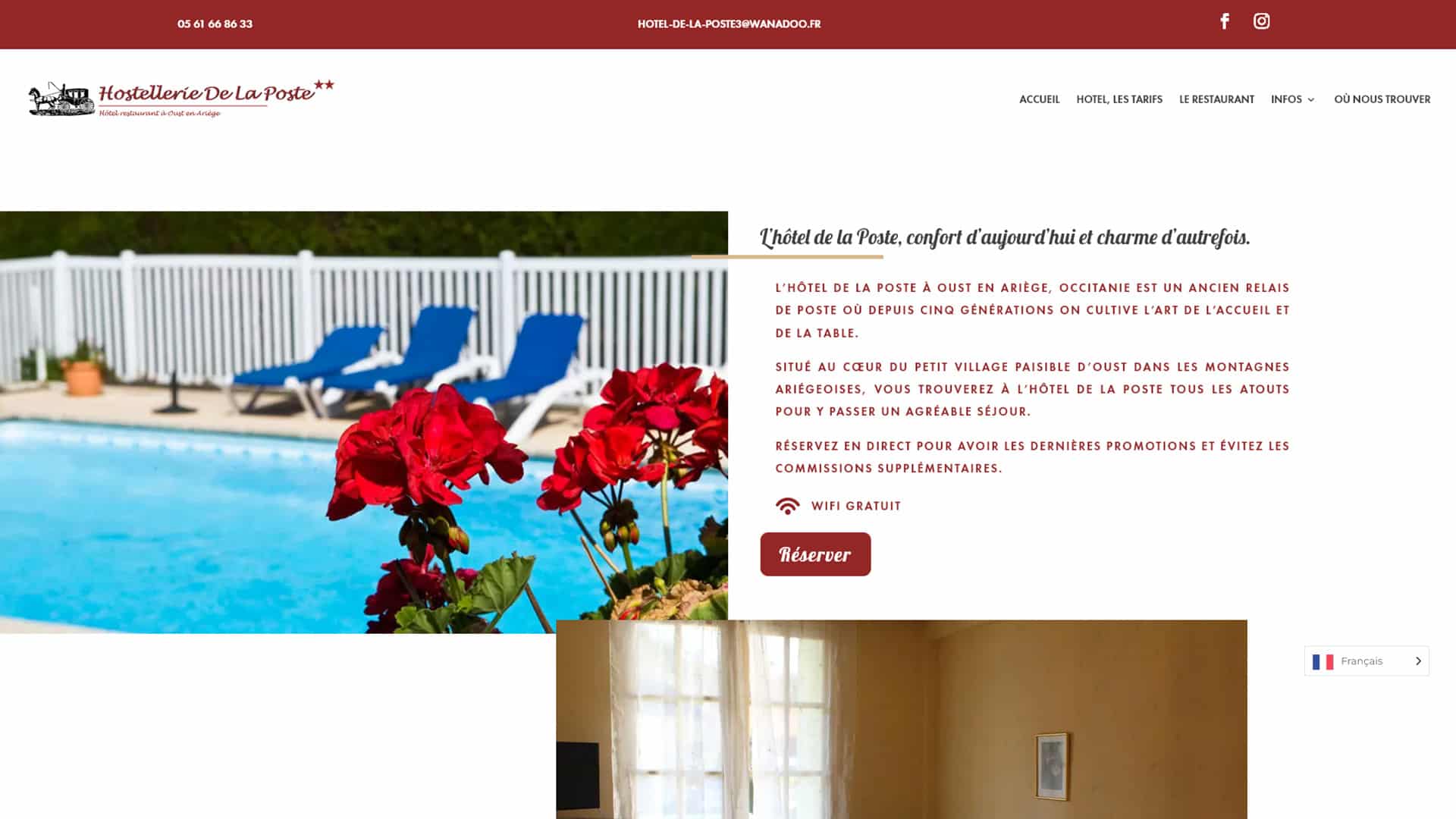 réalisation site internet vitrine hôtel Occitanie