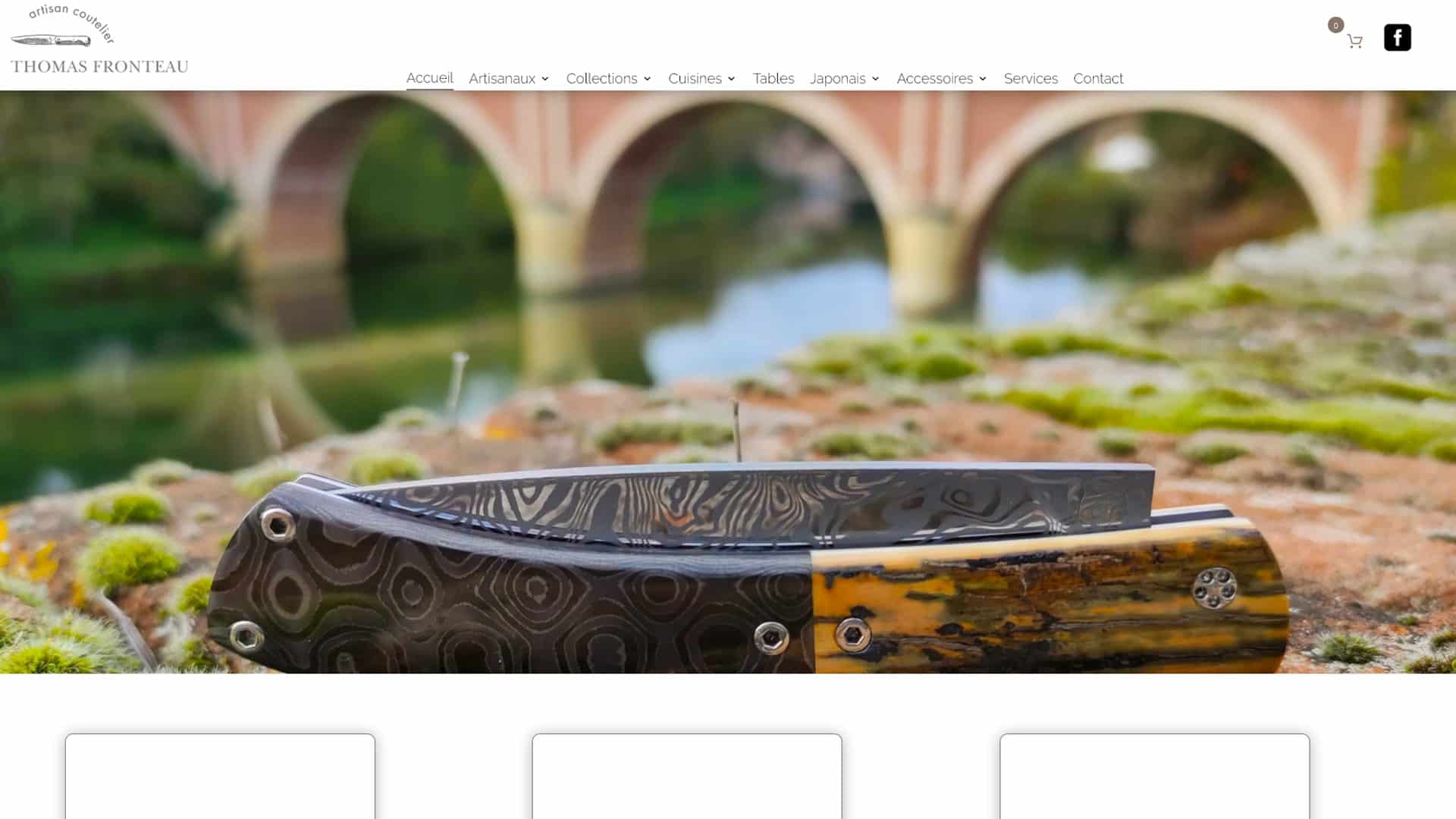 réalisation site internet e-commerce artisan d'art coutelier Occitanie